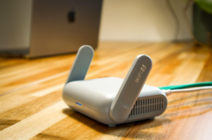 white wifi router